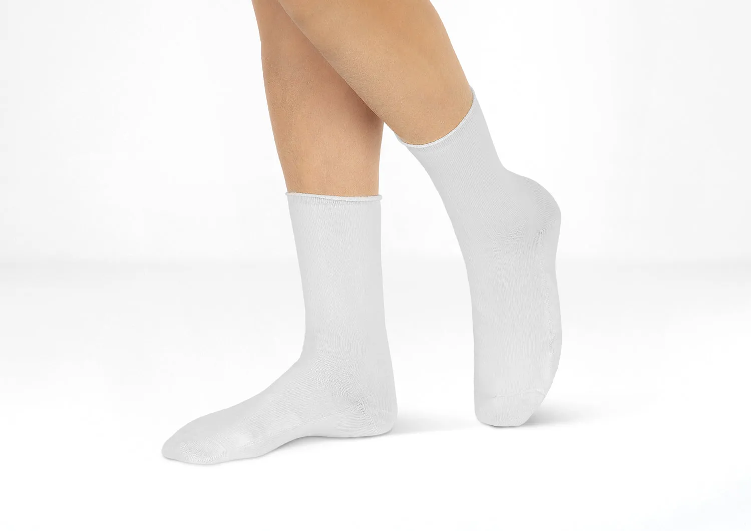 Casual/Dress Diabetic Socks - White