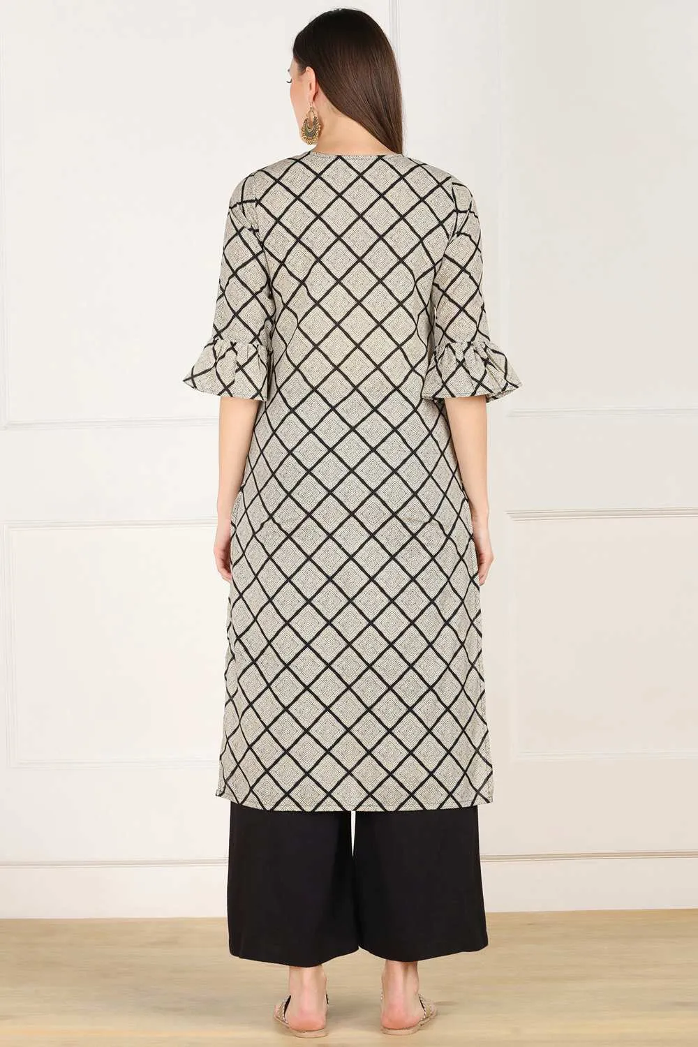 Checkered Print Kurti