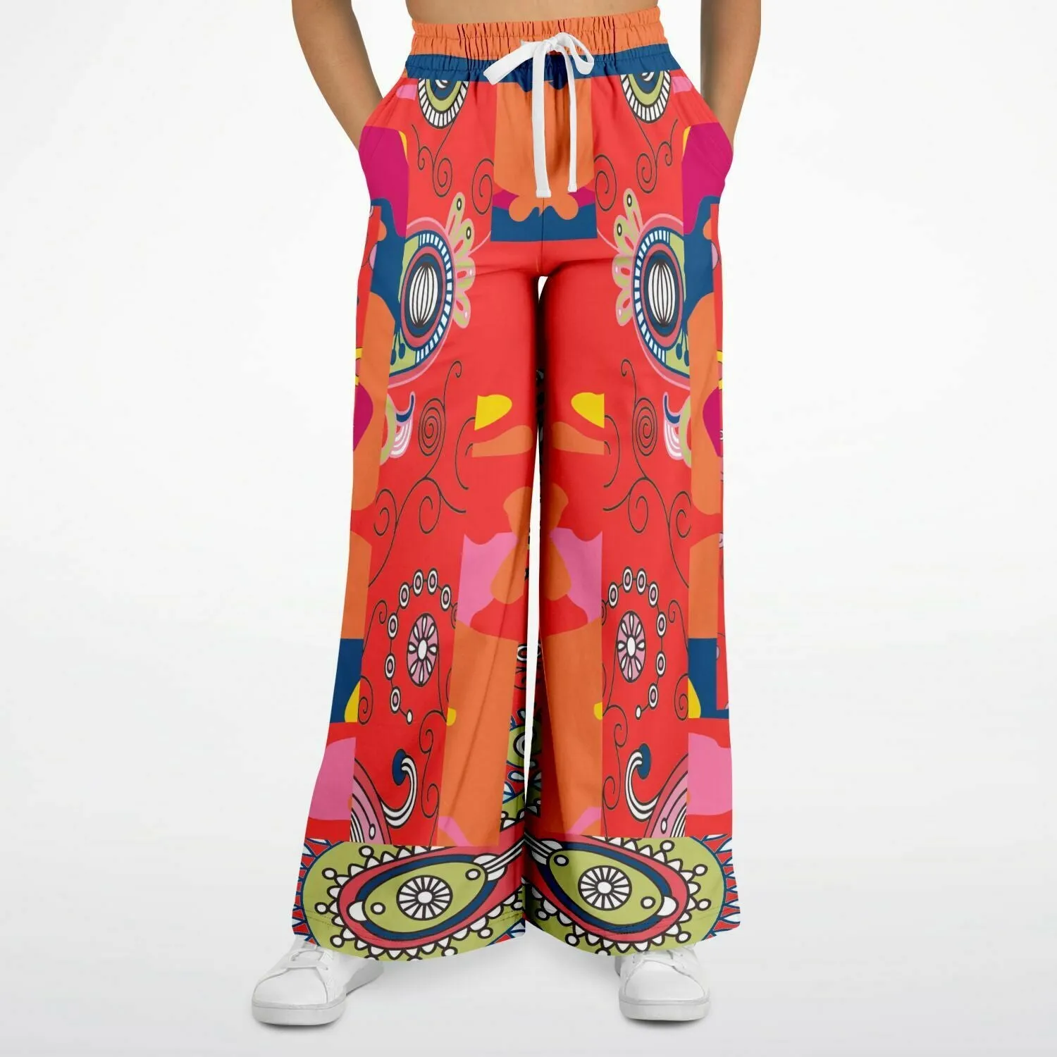 Chili Pepper Camo Paisley Eco-Poly Stretchy Phat Bellbottoms