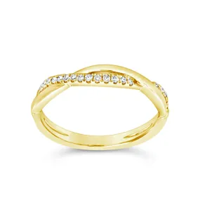 Clara by Martin Binder Diamond Twist Stackable Ring (0.11 ct. tw.)