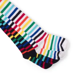 Clearance baby tights in rainbow stripe