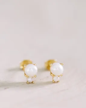 Coast and Cove - Double Pearl Studs