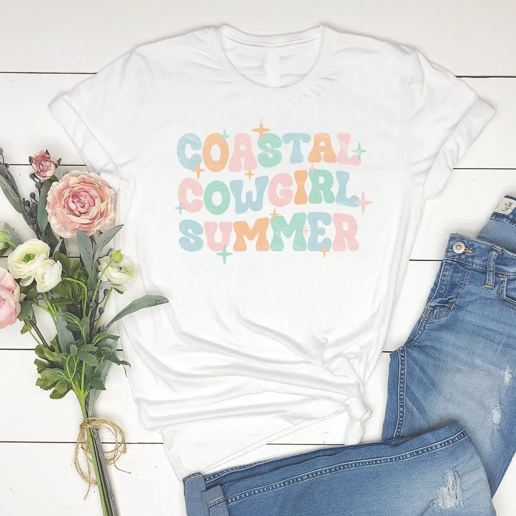 Coastal Cowgirl Summer Graphic T-Shirt - SU300