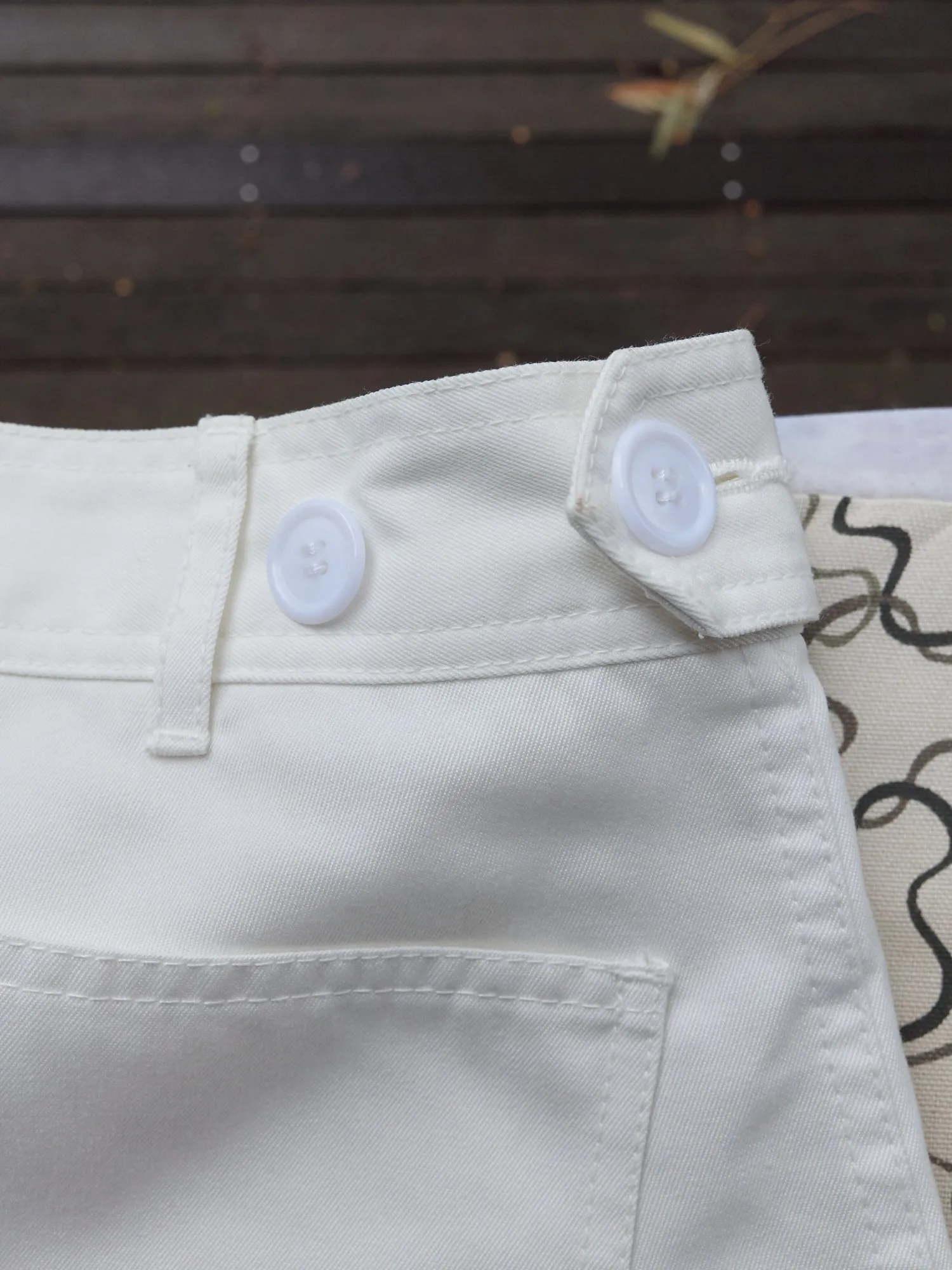 Comme des Garcons Homme Plus 1996 white polyester slash pocket trousers - mens S