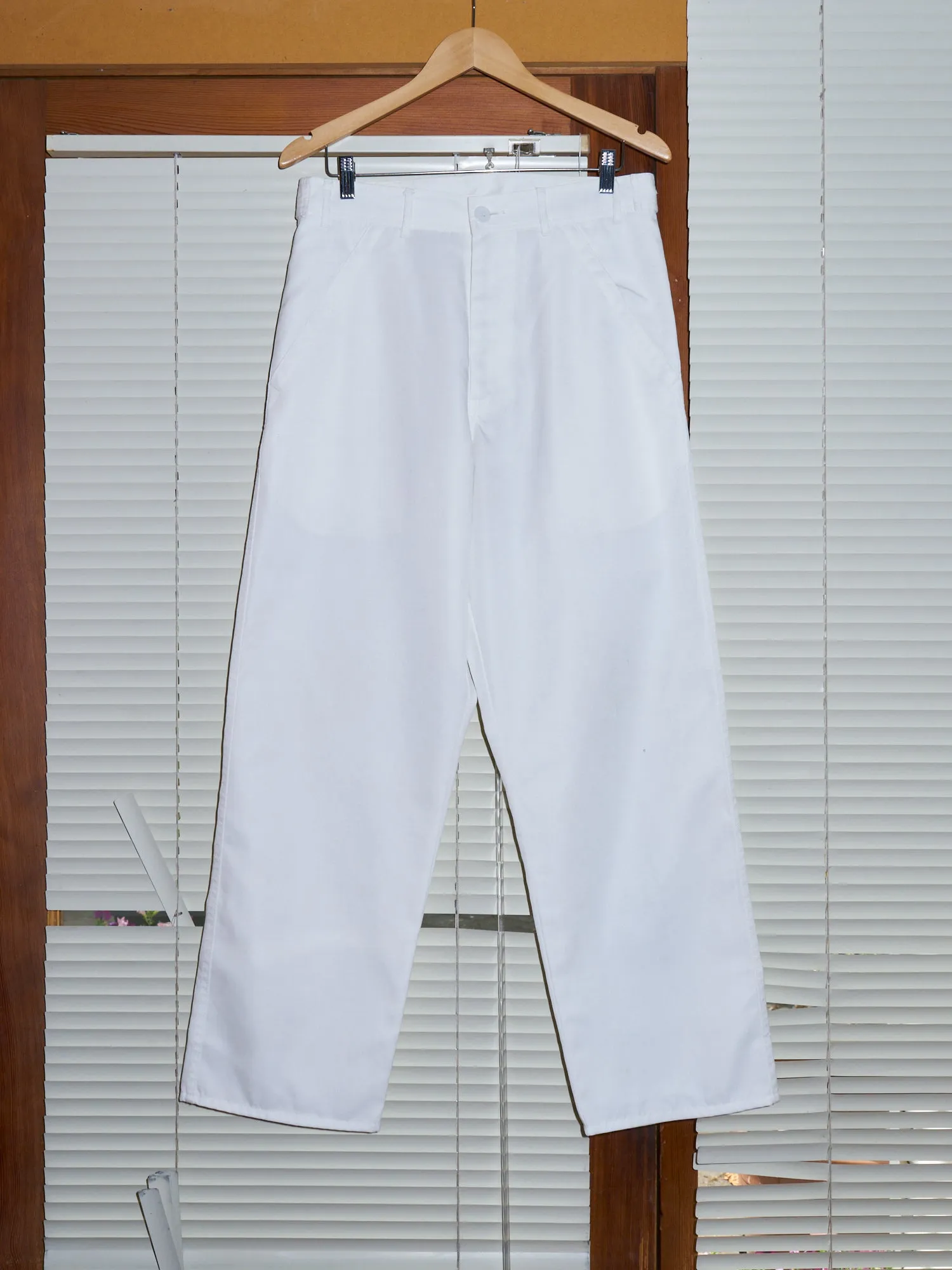 Comme des Garcons Homme Plus 1996 white polyester slash pocket trousers - mens S