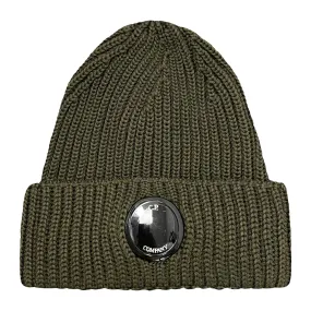 CP COMPANY Lens Wool Beanie Khaki