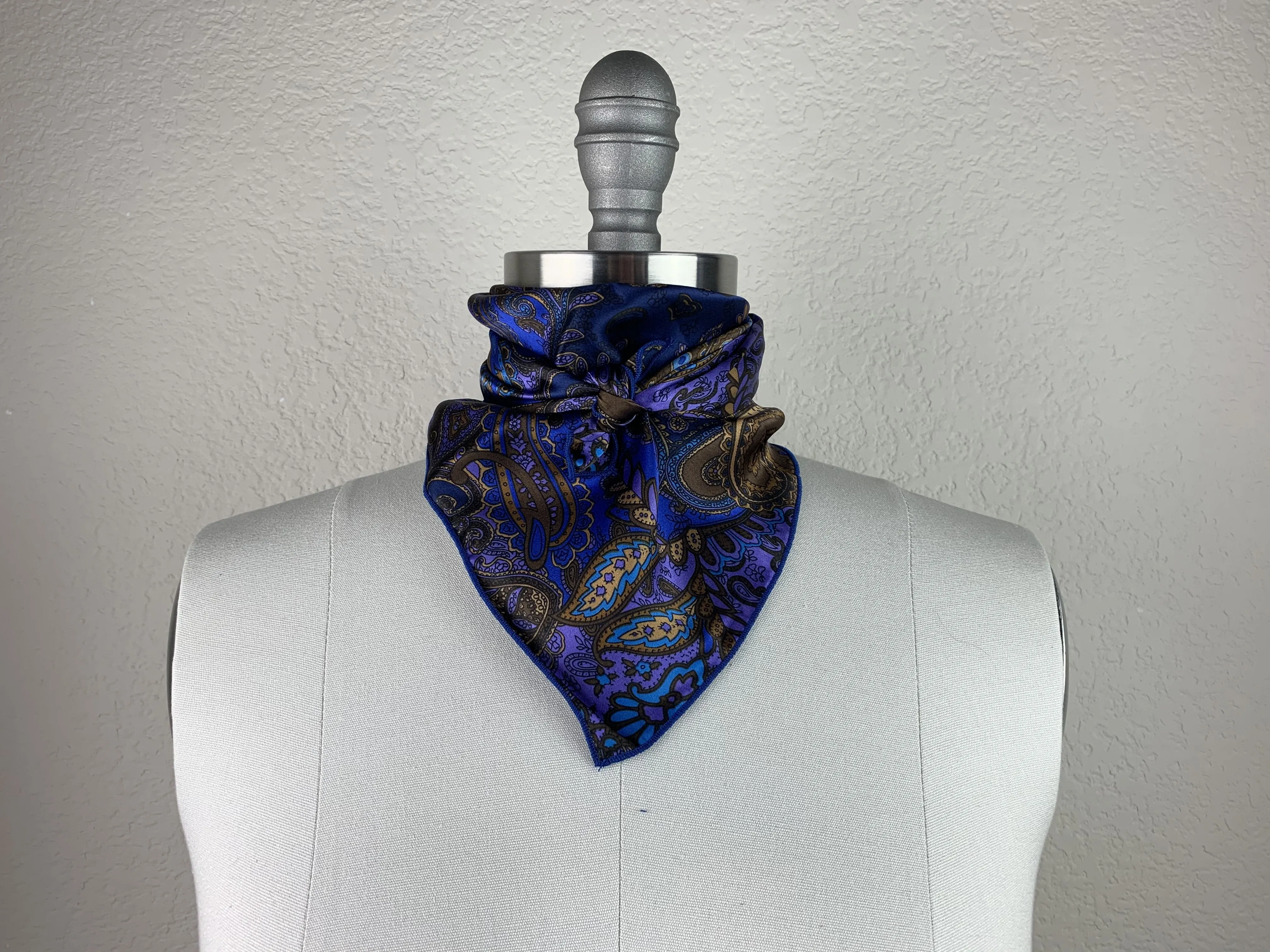 CR Chocolate & Royals Paisley Silk Scarf