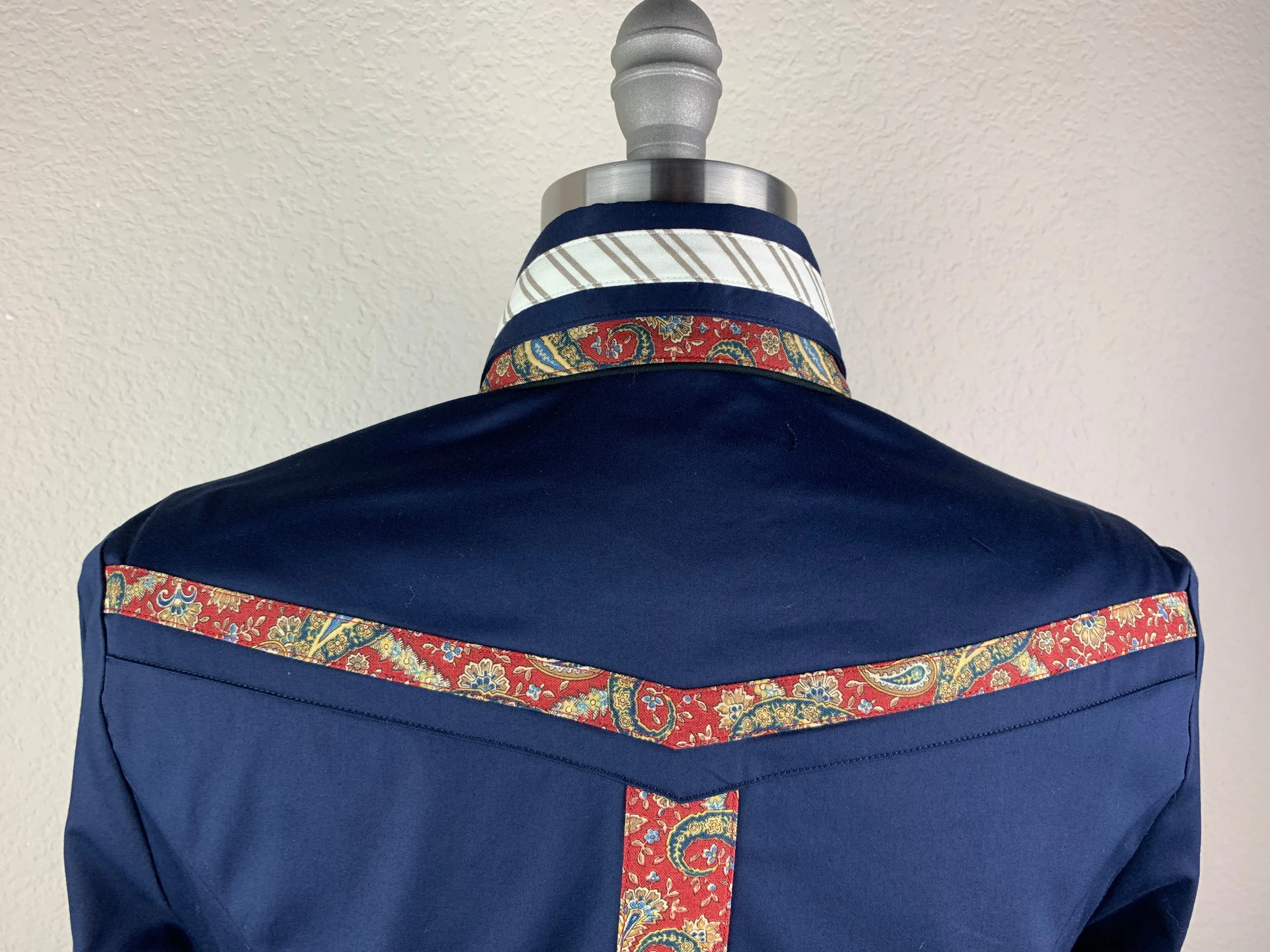 CR Statement Navy with Red Paisley- FINAL SALE