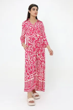 CRIMSON PAISLEY DREAM-FUCHSIA