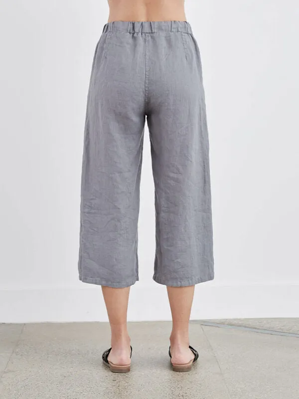 Cut Loose Hanky Linen Easy Crop Pant, Style #4202349