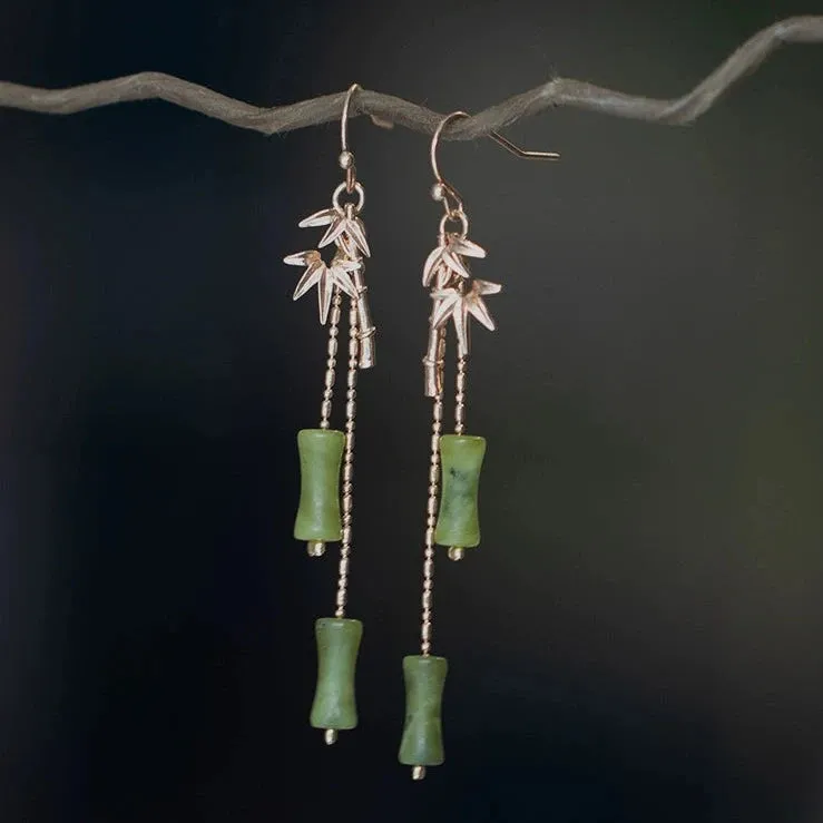 Dangle Earrings: Rustling Bamboo