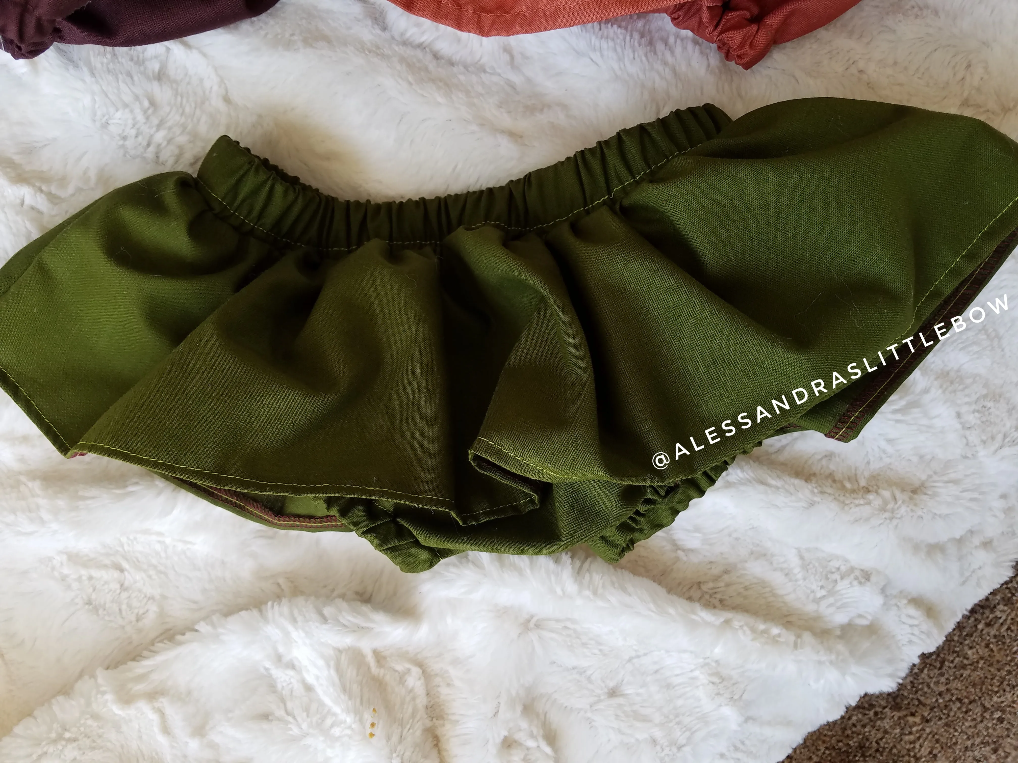 Dark Olive skirted bloomers