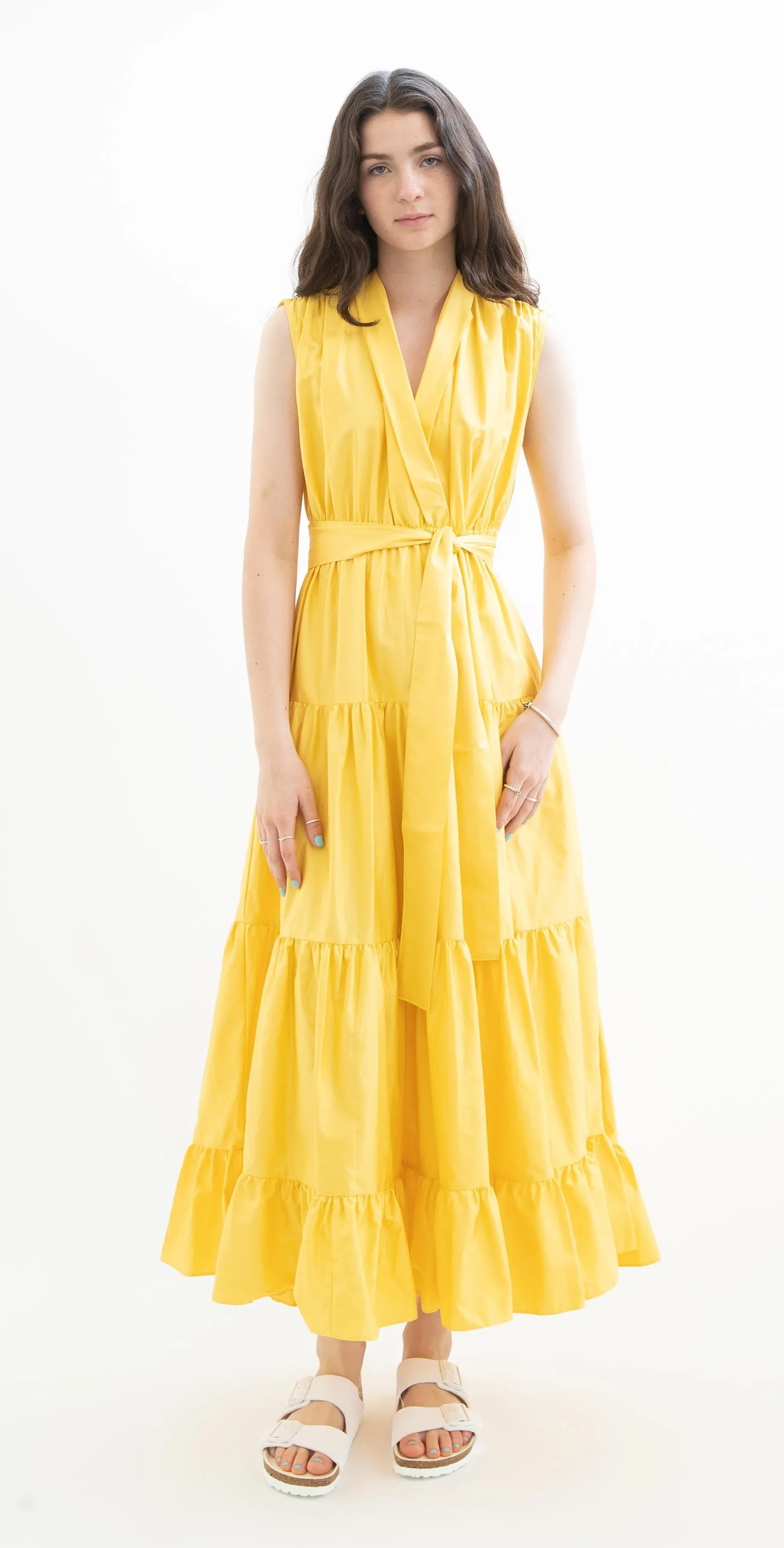 Devotion Twins Vroylia Long Dress in Yellow