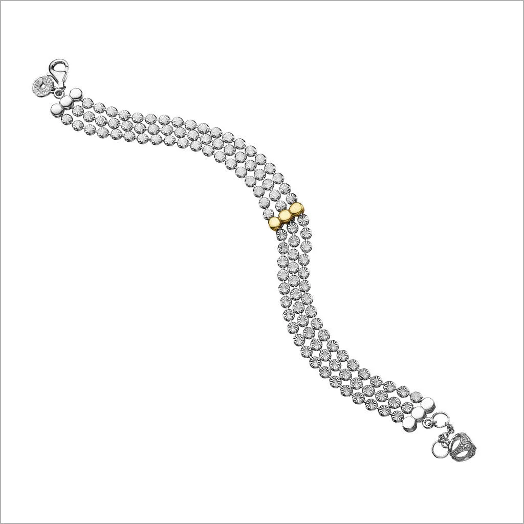 Diamanté 18K Gold Plated & Silver Bracelet