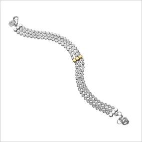 Diamanté 18K Gold Plated & Silver Bracelet