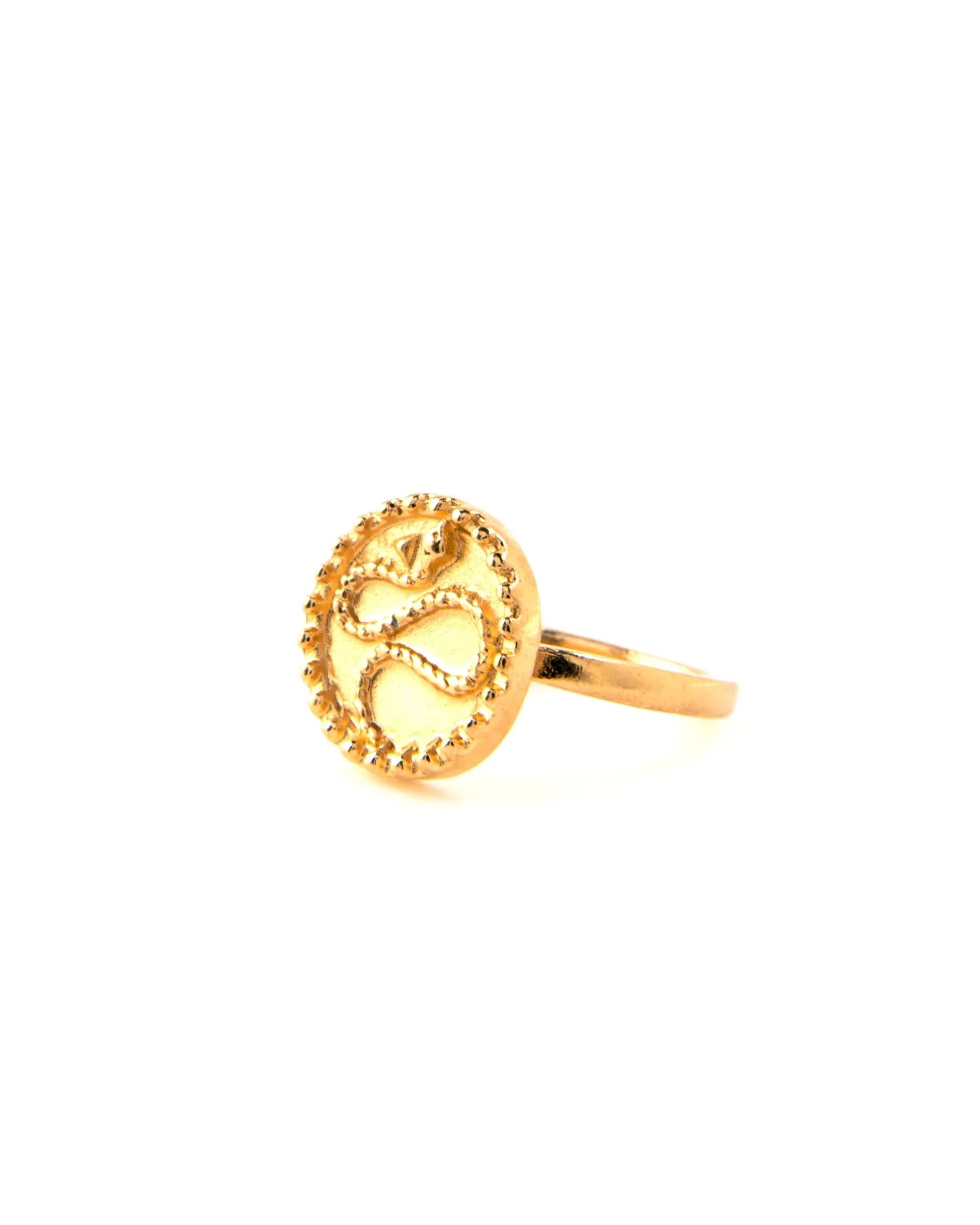 ELEGANT ARTISTIC GOLD PLATED RING 2488 - خاتم