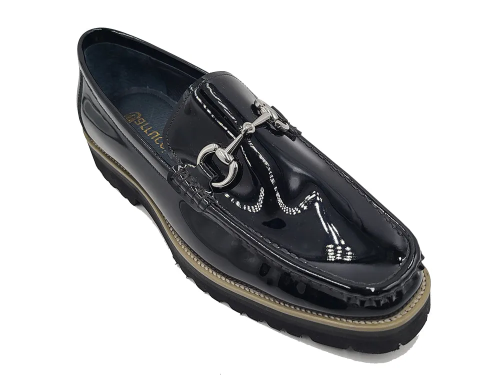 Elegant Patent Leather Horse Bit Loafer