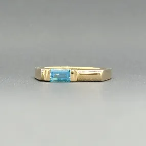 Estate 14K Y Gold 0.34ct Blue Topaz Ring