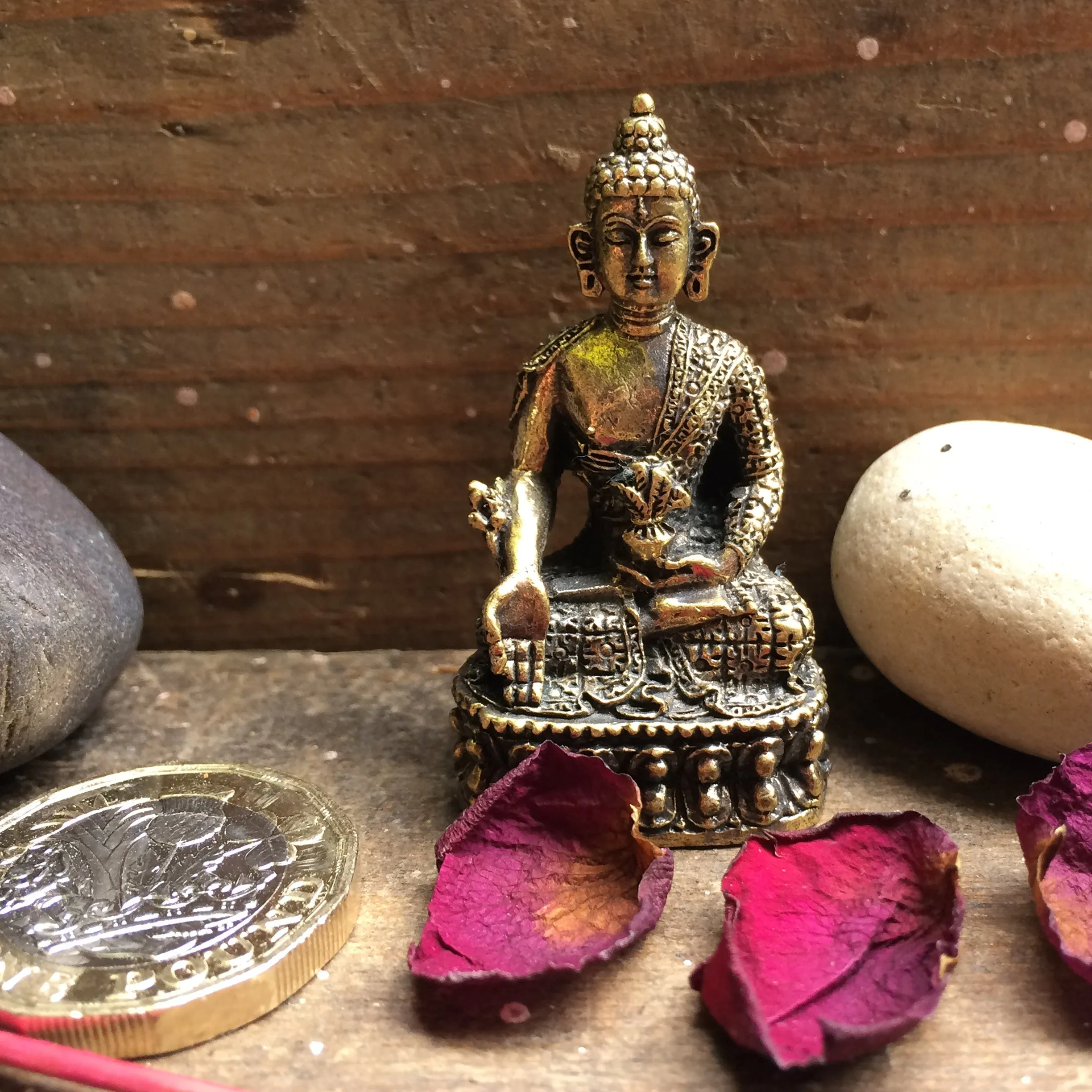 Fair Trade Nepalese Brass Medicine Buddha Statuette