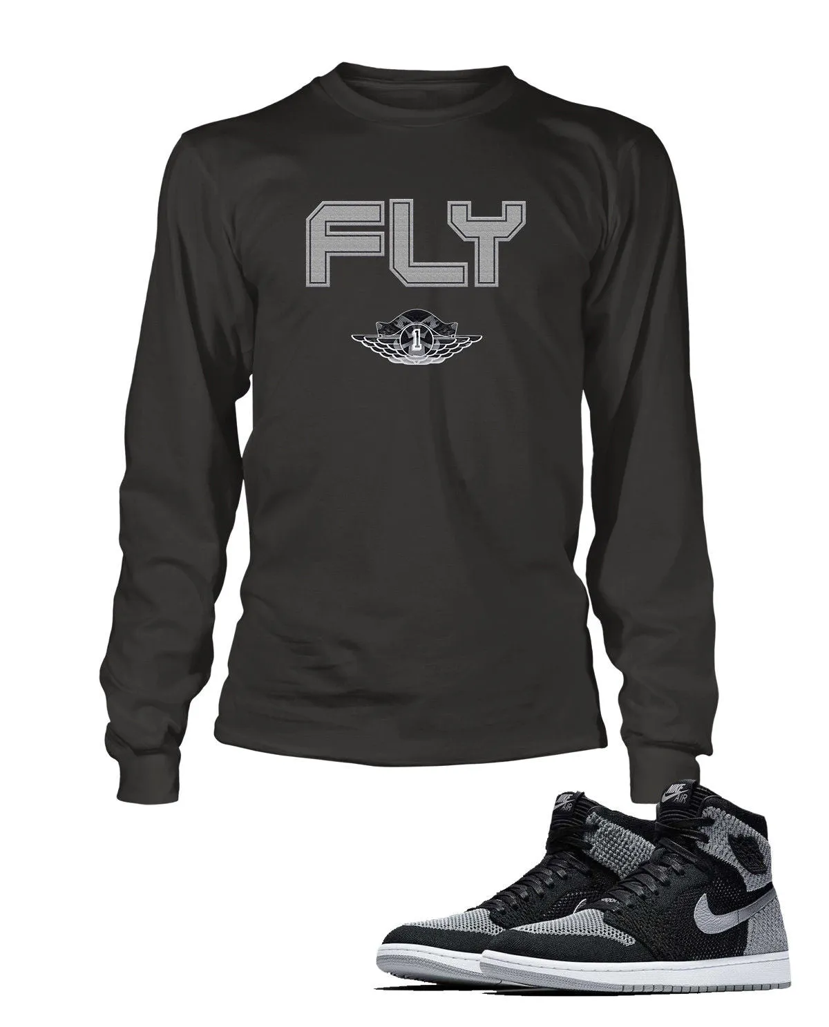 Fly One Graphic T Shirt to Match Retro Air Jordan 1 Shoe