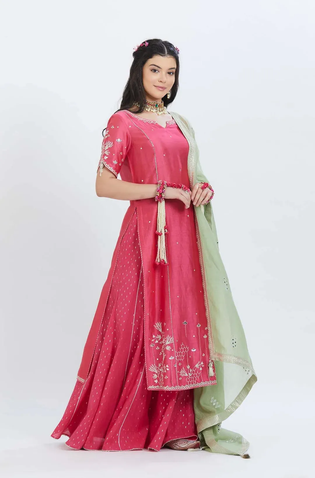 Fuchsia Kurta Sharara Set