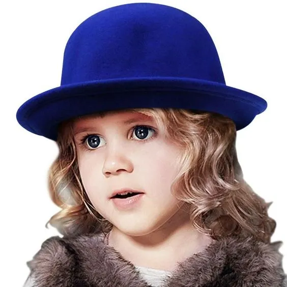 Girls And Boys  Woolen Adjustable Bowler Fedora Hat - ONLY 5 LEFT !!!