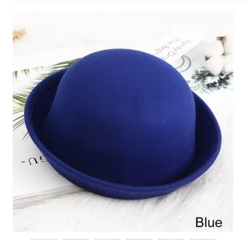 Girls And Boys  Woolen Adjustable Bowler Fedora Hat - ONLY 5 LEFT !!!