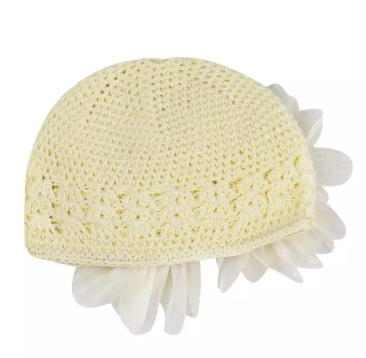 Girls Big Flower Knit Hat - ONLY 5 LEFT !!!