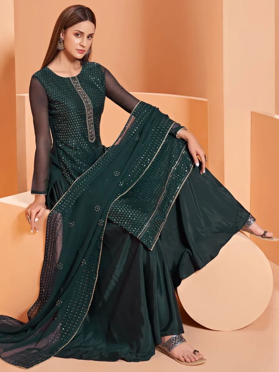 Green Sharara Suit