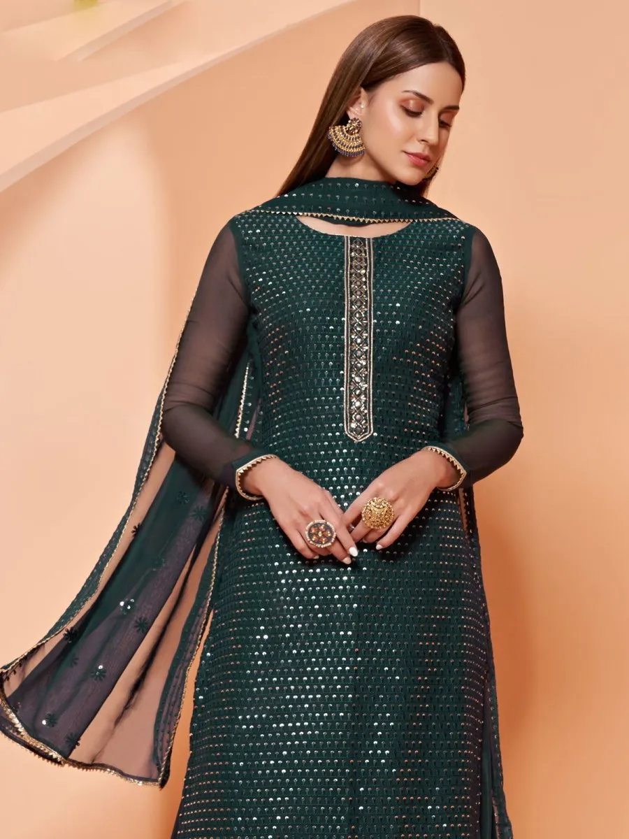 Green Sharara Suit