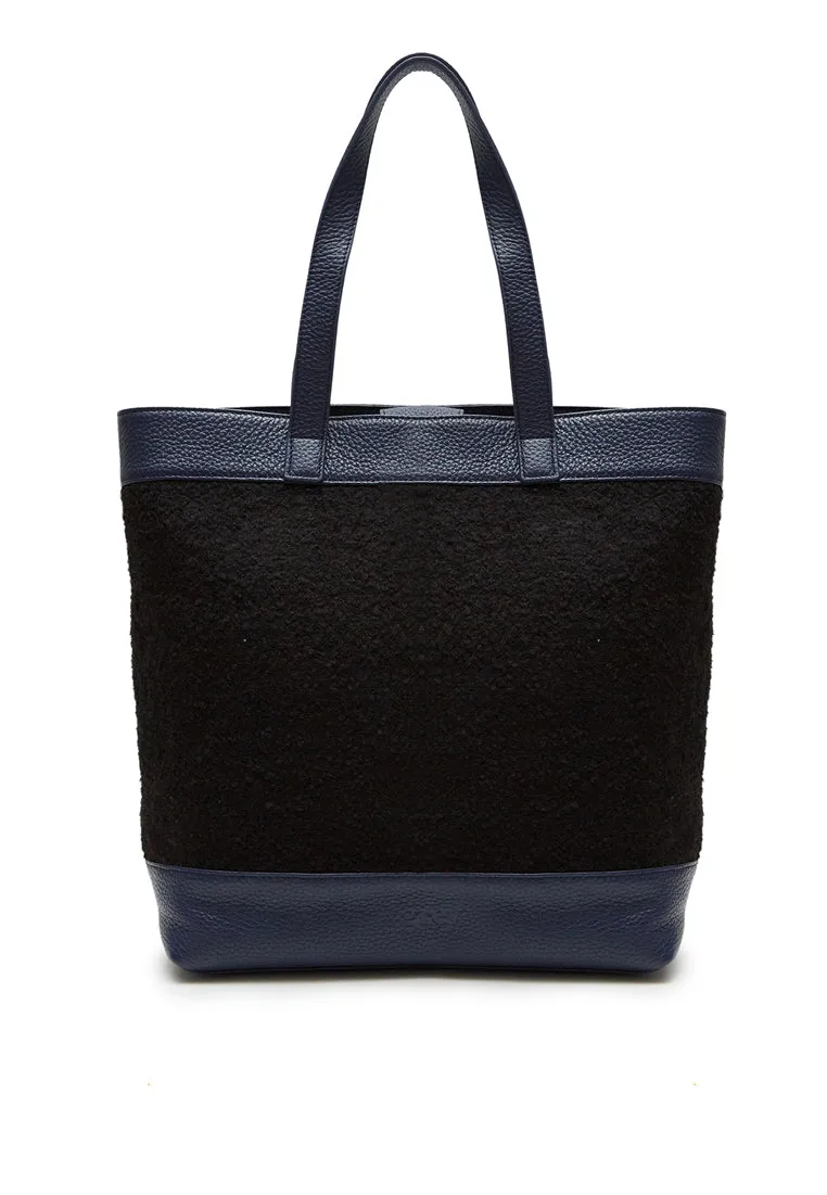 Grey By Ortenhill Evangeline Blue Leather Felt Tote (Unisex)