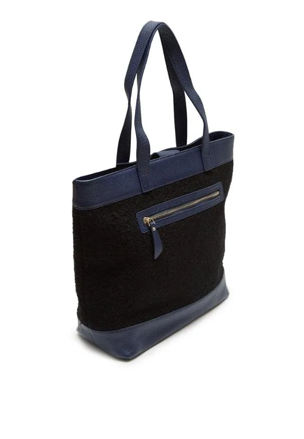 Grey By Ortenhill Evangeline Blue Leather Felt Tote (Unisex)