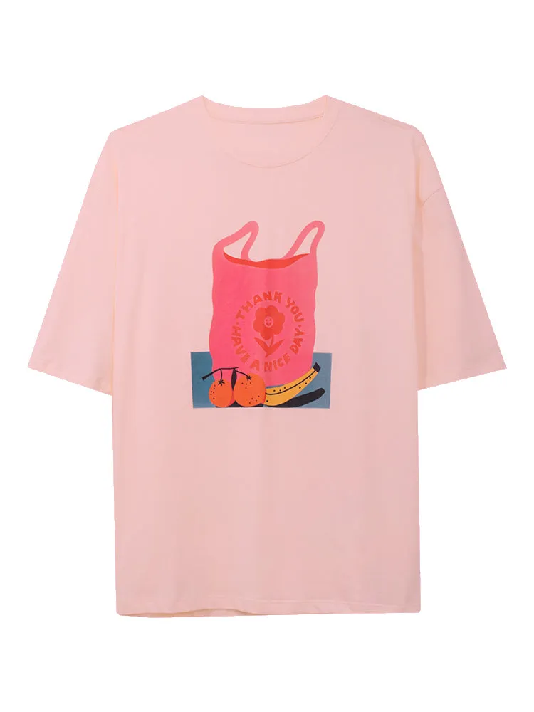 Happy Shopper retro loose graphic t-shirt