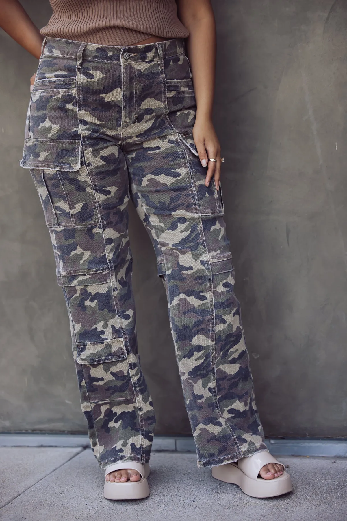 Hidden Jeans Tracey Camo Cargo Jeans