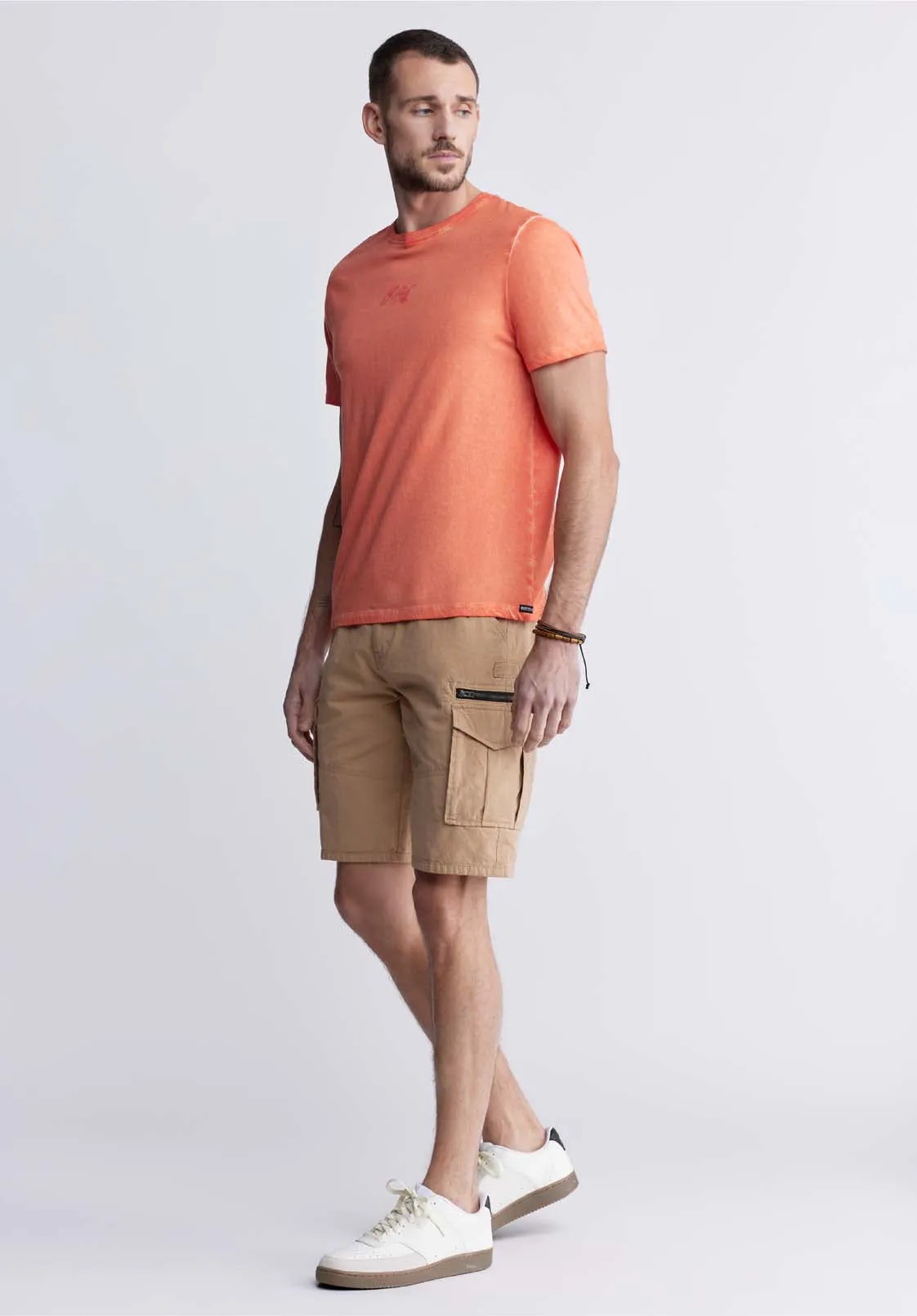 Hiero Men's Cargo Shorts in Tan - BM24270