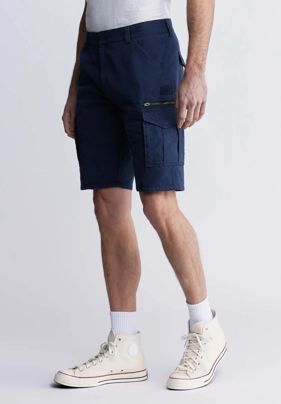 Hiero Men's Shorts with Cargo Pockets in Midnight Blue - BM24270