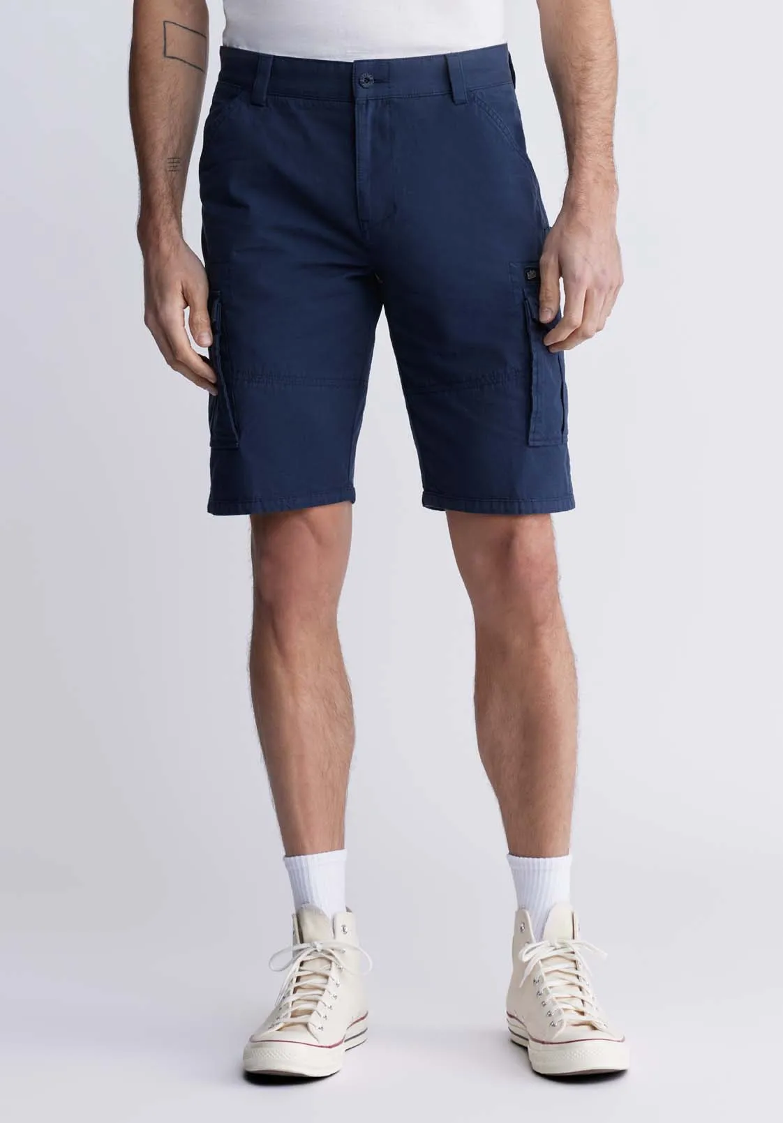 Hiero Men's Shorts with Cargo Pockets in Midnight Blue - BM24270