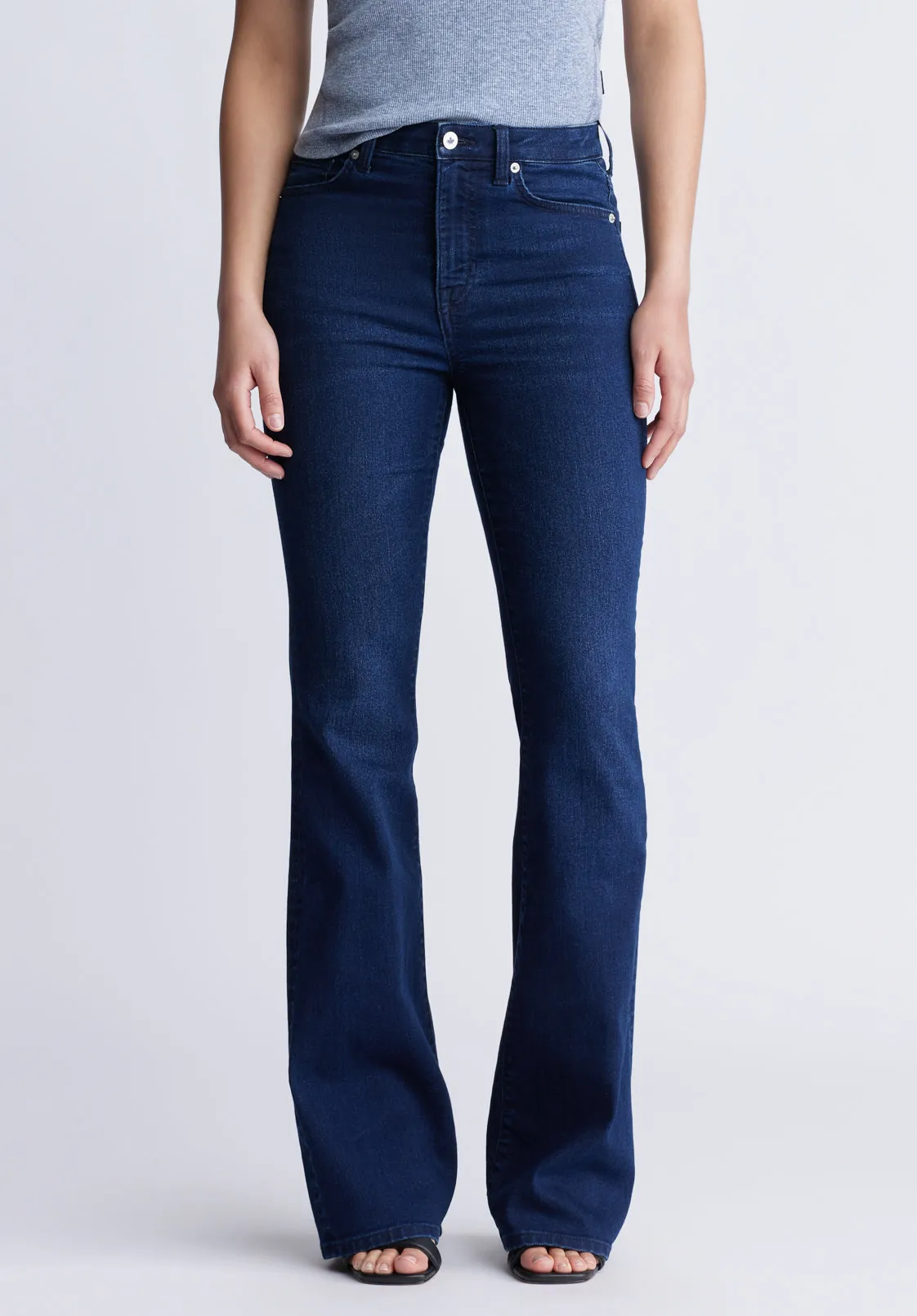 High-Rise Flare Joplin Women's Jeans, Indigo - BL15979