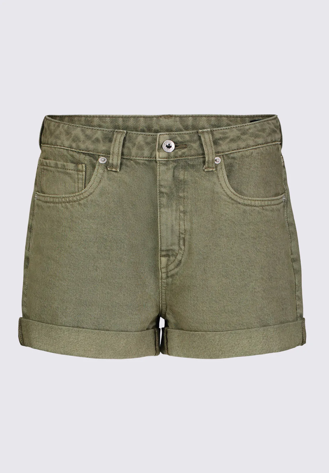 High Rise Relaxed Goldie Women's Shorts in Aloe Green - BL15963