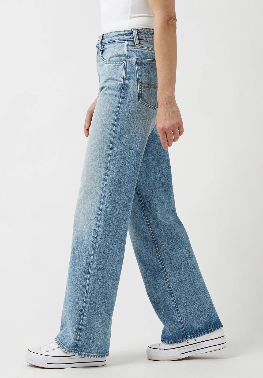 High Rise Wide Leg Addie Vintage Feel Women's Jeans - BL15901