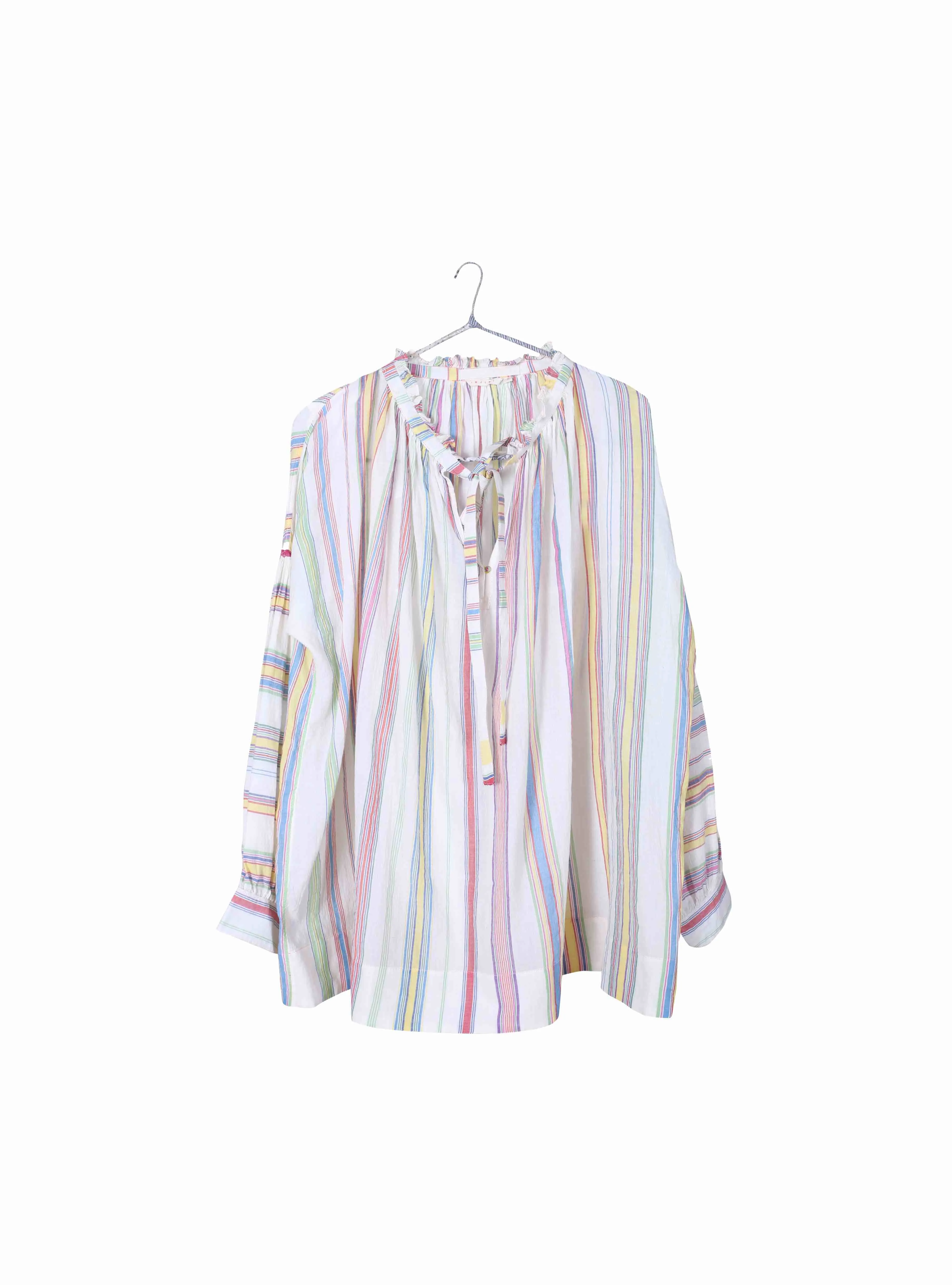 Injiri Jodhpur 79 Pure Cotton Striped Blouse - ByAdushka