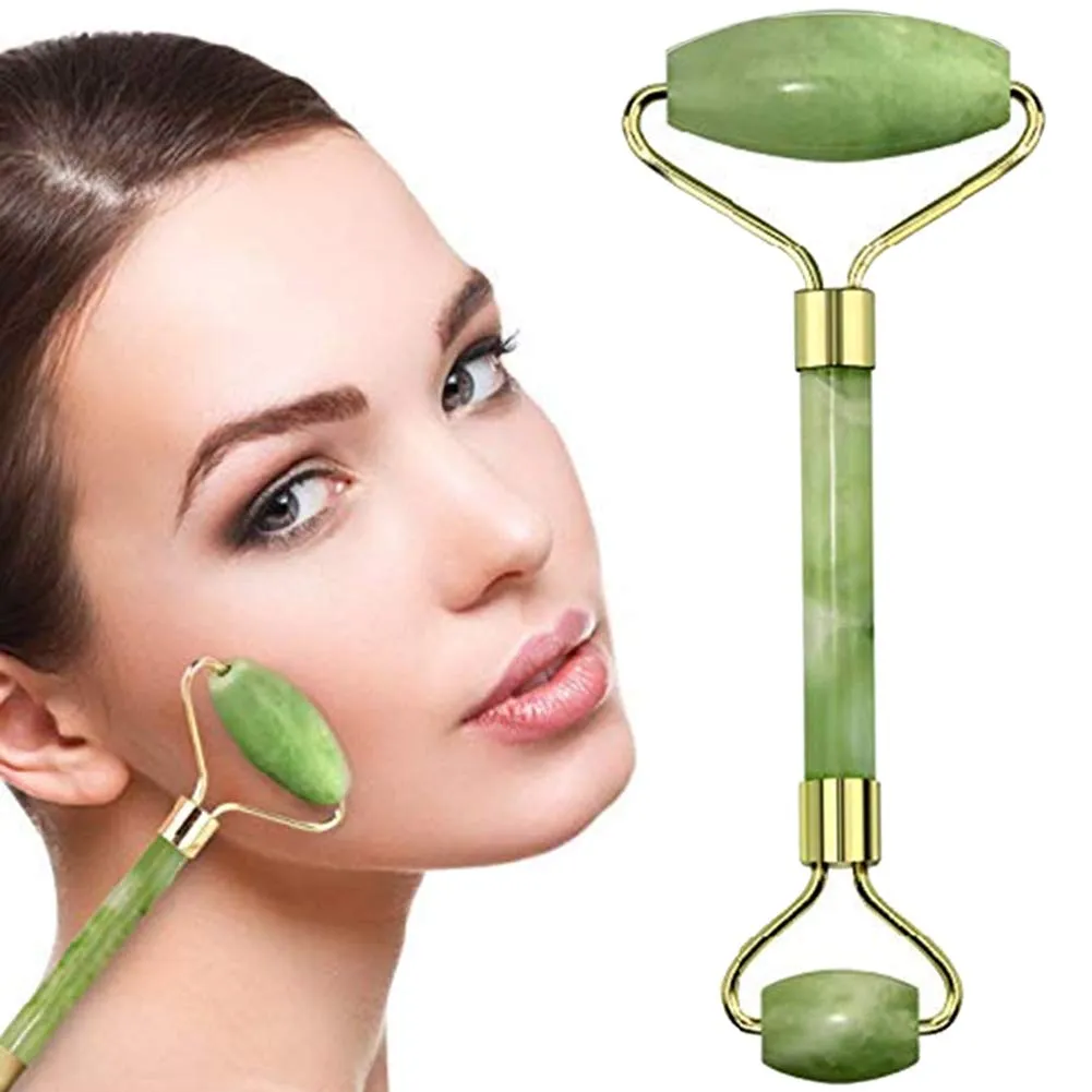 Jade Roller Beauty Tool Facial Massage Eliminate Stress Detoxify Face Massager Promotes Circulation