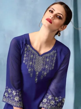 Kajri Silk Kurti Collection - blue