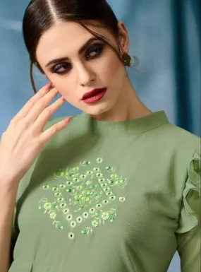 Kajri Silk Kurti Collection - green