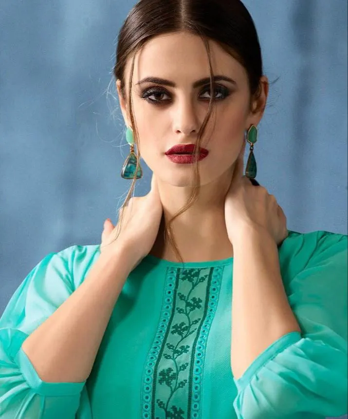 Kajri Silk Kurti Collection - teal