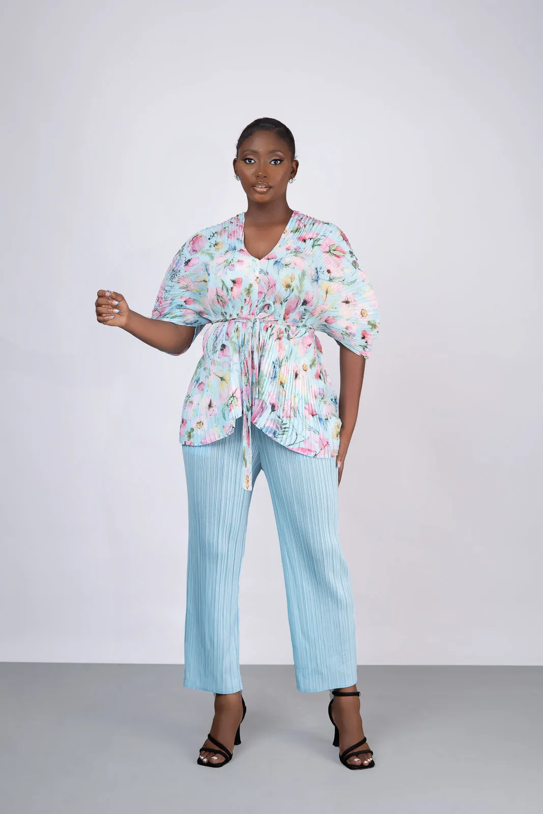 KAREN ZUKI PANT SET- BLUE