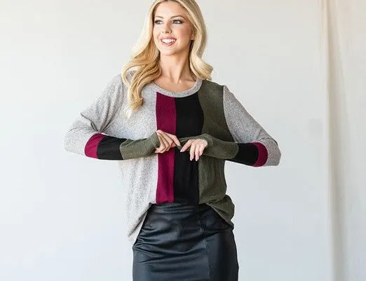 Kellie Stripe Knit Top