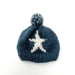 Knitted Star hat - Pebble