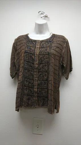 Kurti Blouse Shirt in brown