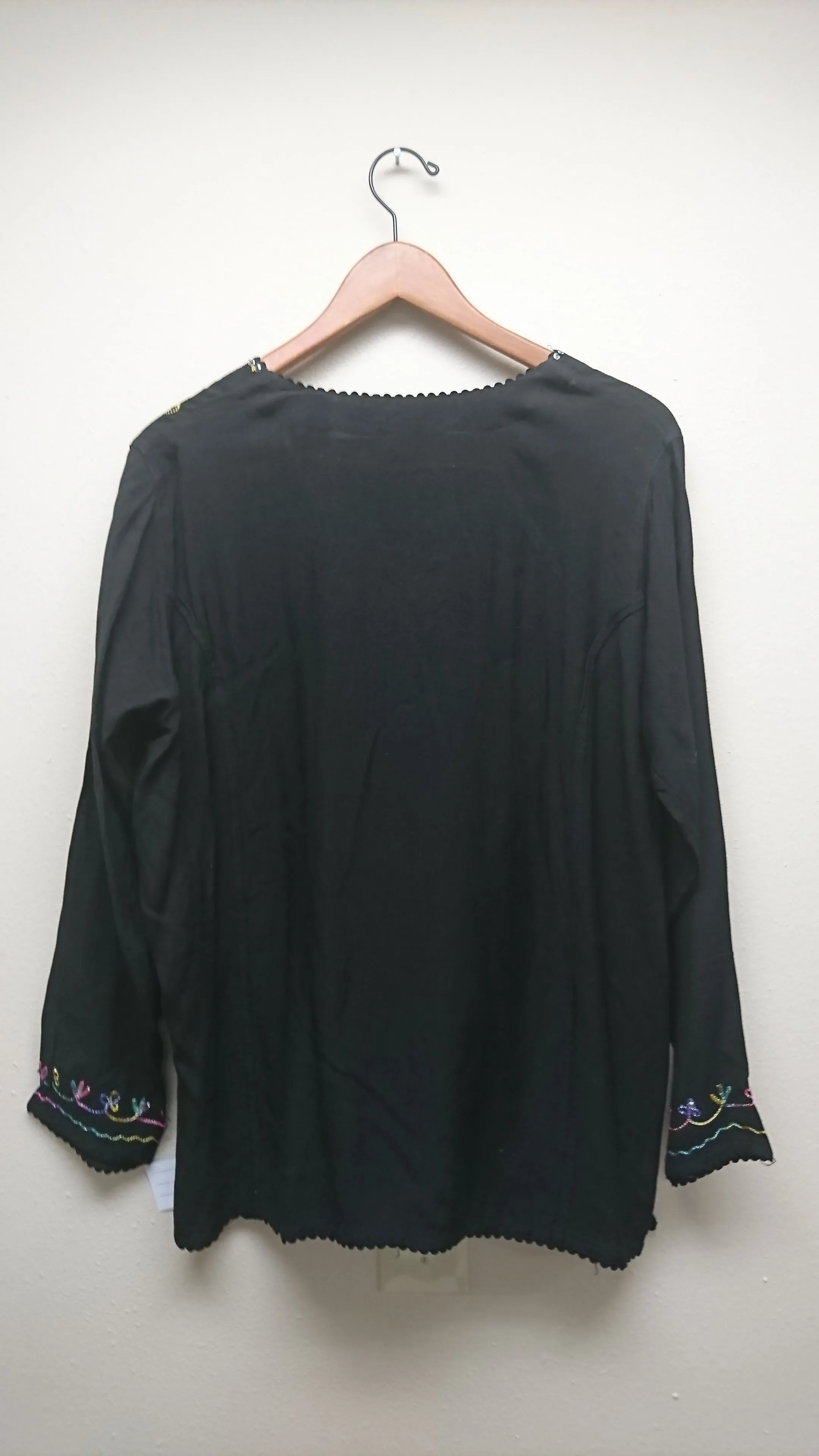 Kurti Blouse Top in Black